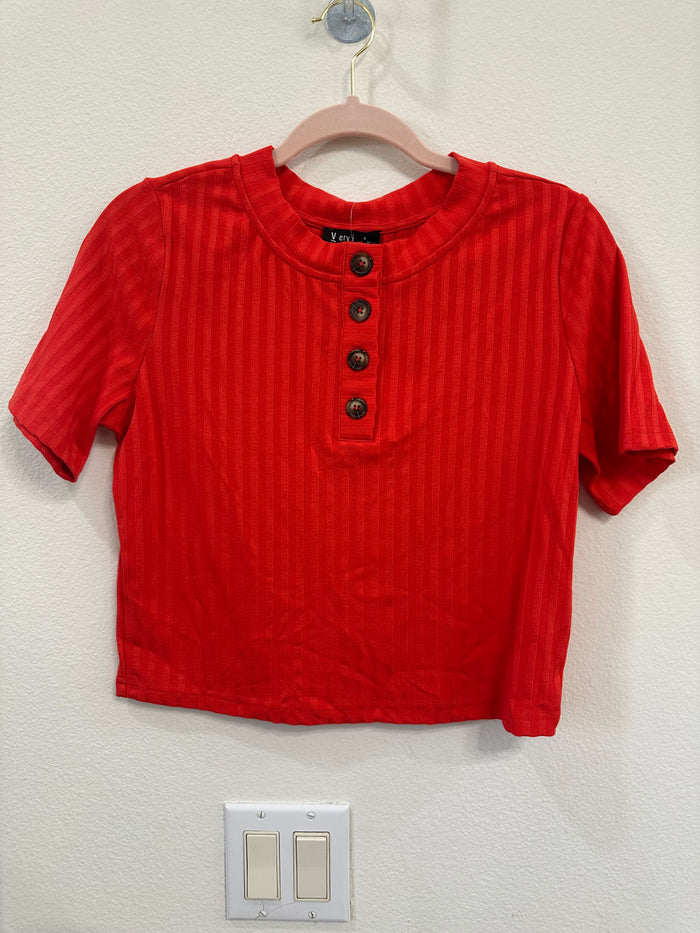 Very J crop top with button detail