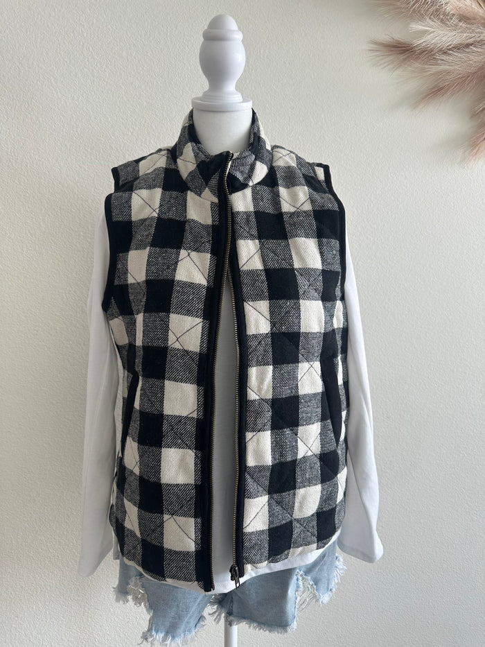 VANILLA BAY BUFFALO PLAID VEST