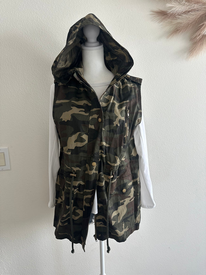 ZENDANA CAMO LONG OUTDOOR VEST