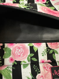 PINK FLORAL/BLACK INTERIOR MJ BAG LARGE MINI SET