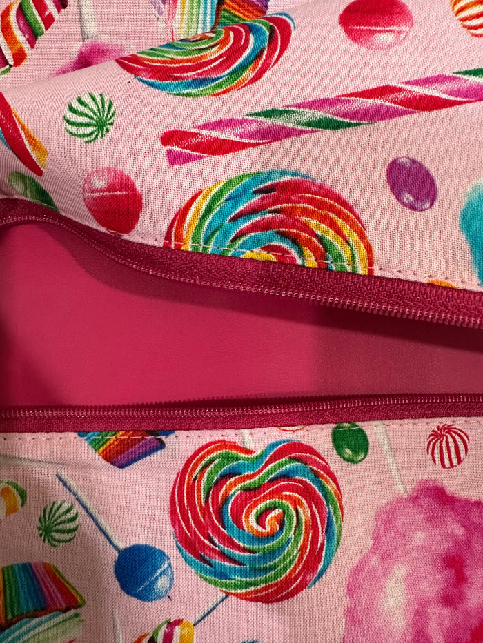 CANDY PRINT WITH PINK INTERIOR LARGE MJ BAG