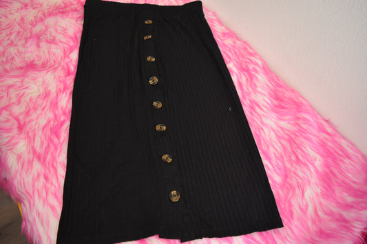 Heart & Hips Black Button down pencil skirt