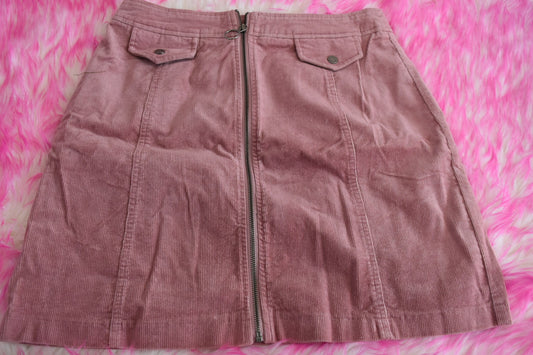 mauve corduroy skirt