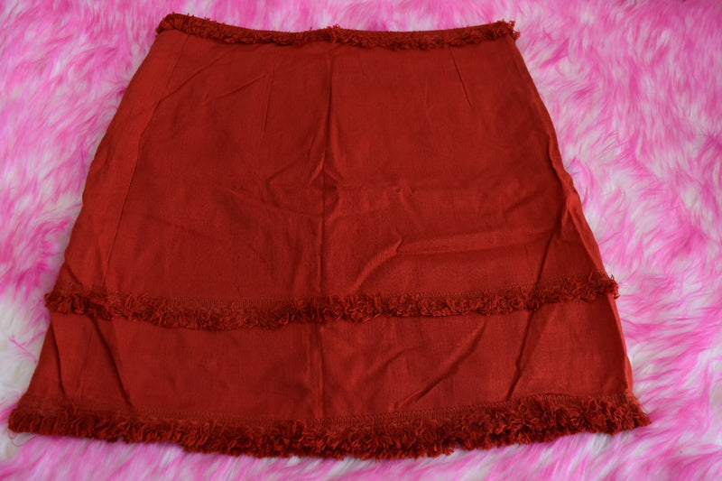 Hayden boho linen skirt-  crochet