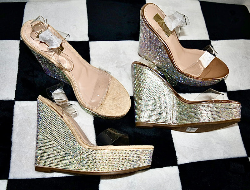 VIRGO RHINESTONE WEDGES