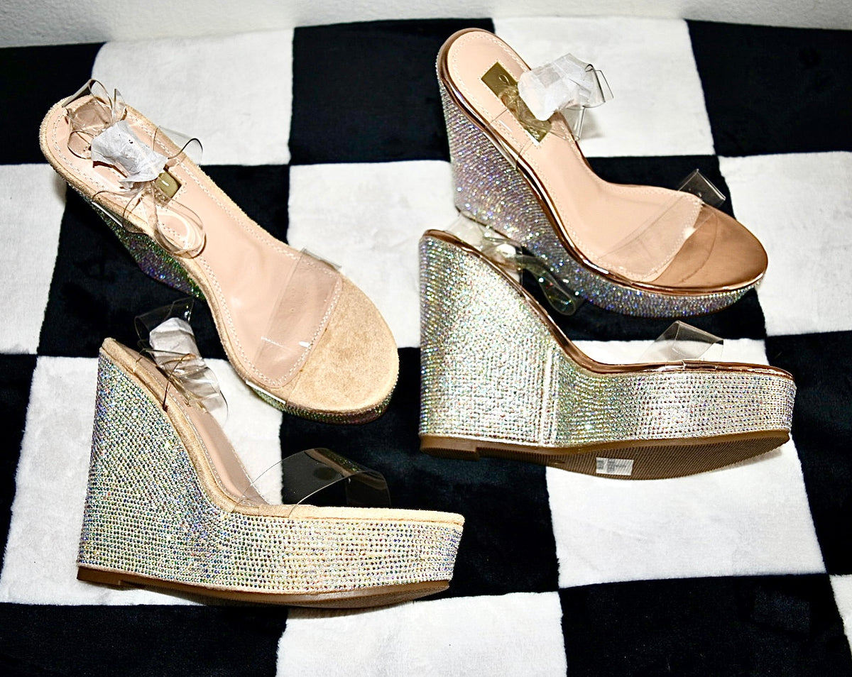 VIRGO RHINESTONE WEDGES