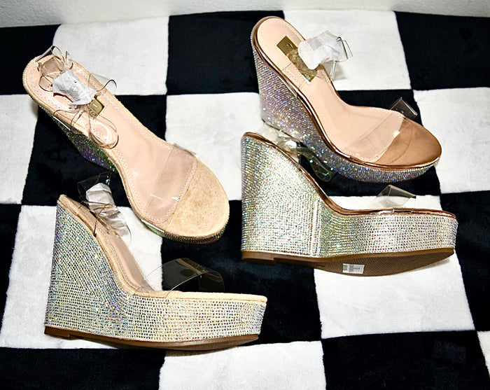 VIRGO RHINESTONE WEDGES