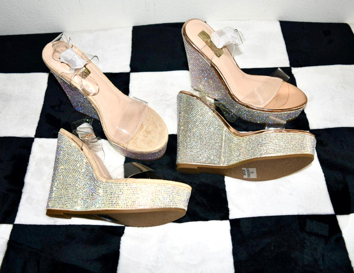 VIRGO RHINESTONE WEDGES