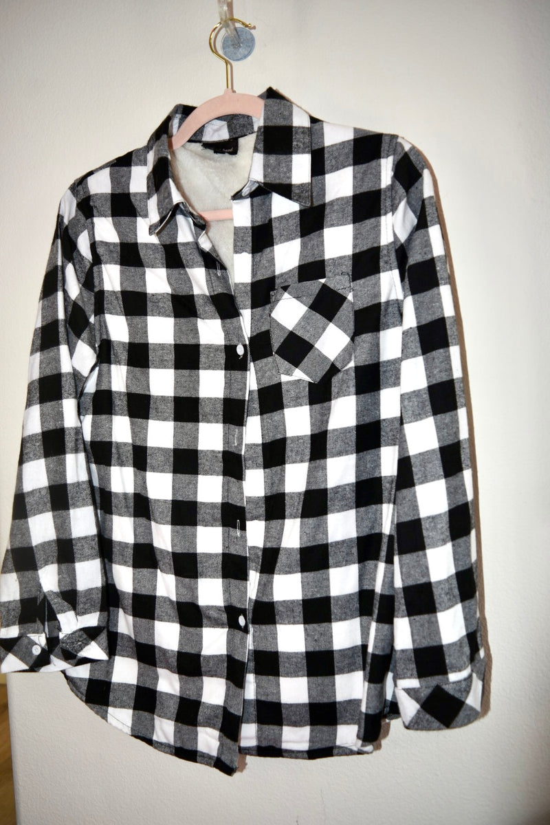 KORUS BUFFALO PLAID SHERPA FLANNEL