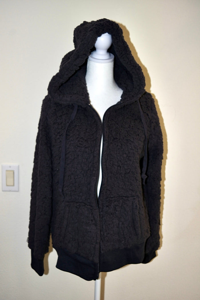 STACCATO ZIP UP HOODIE SHERPA JACKET