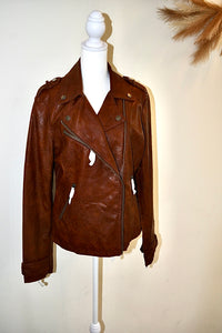 FORNIA FAUX LEATHER JACKET