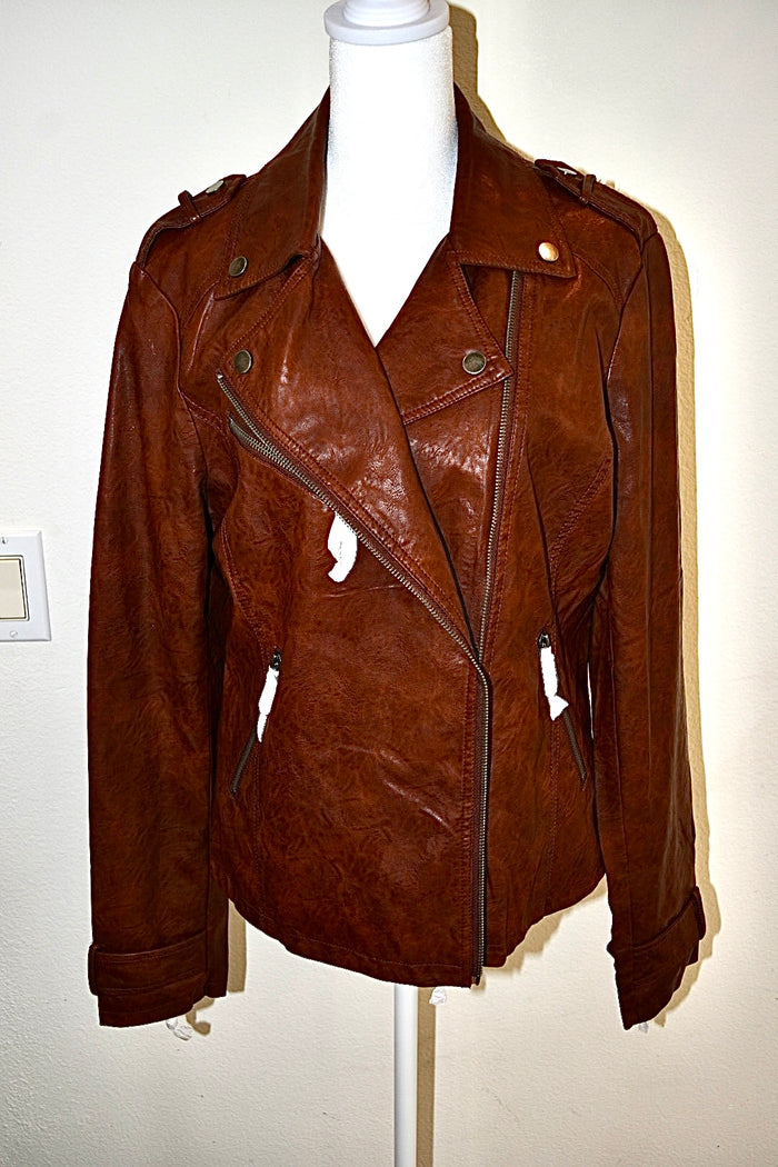 FORNIA FAUX LEATHER JACKET