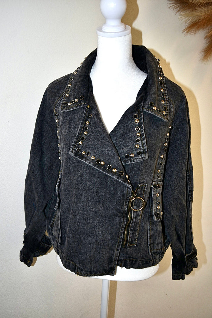 HONEY STORM STUDDED DENIM JACKETS