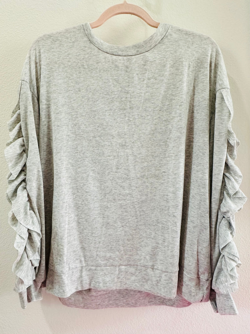 DAVI & DANI RUFFLE LONG SLEEVE TOP