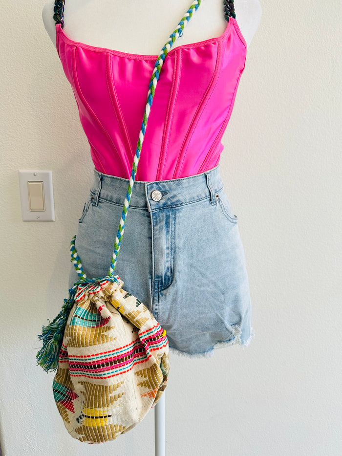 CROSSBODY HANDMADE  COLORFUL BUCKET BAG