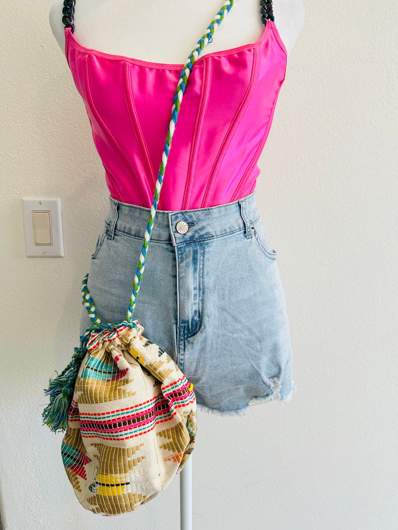 CROSSBODY HANDMADE  COLORFUL BUCKET BAG