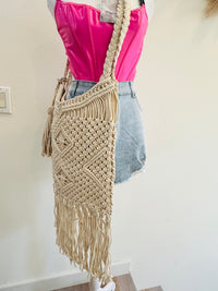 CROCHET FRINGED CROSSBODY BAGS