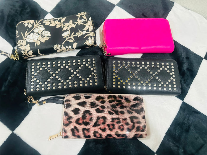 DOUBLE ZIPPER LARGE WALLETS