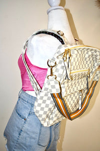 INSPO LV CHECKERED BACKPACK
