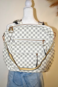 INSPO LV CHECKERED BACKPACK