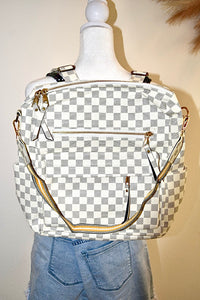 INSPO LV CHECKERED BACKPACK