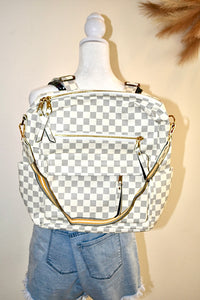 INSPO LV CHECKERED BACKPACK