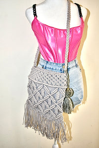 CROCHET FRINGED CROSSBODY BAGS