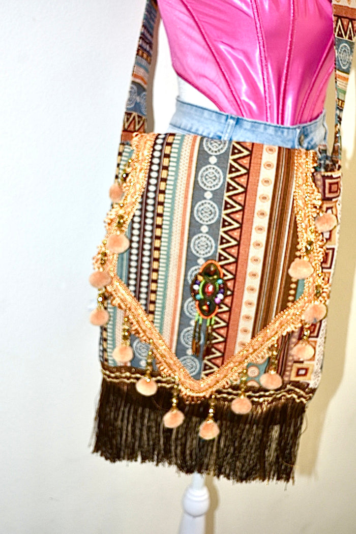 DESERT HANDMADE MESSENGER CROSSBODY BAG