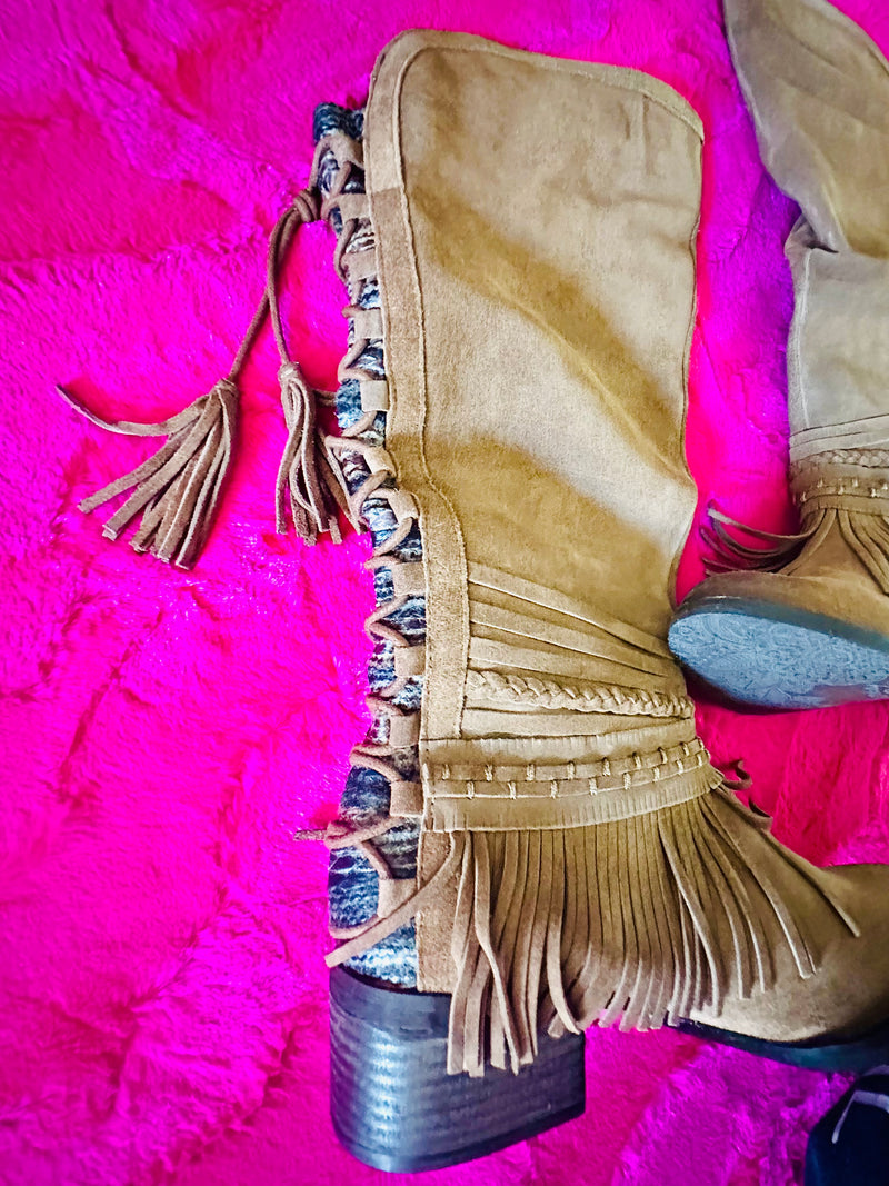 NAUGHTY MONKEY AZTEC COWBOY BOOTS