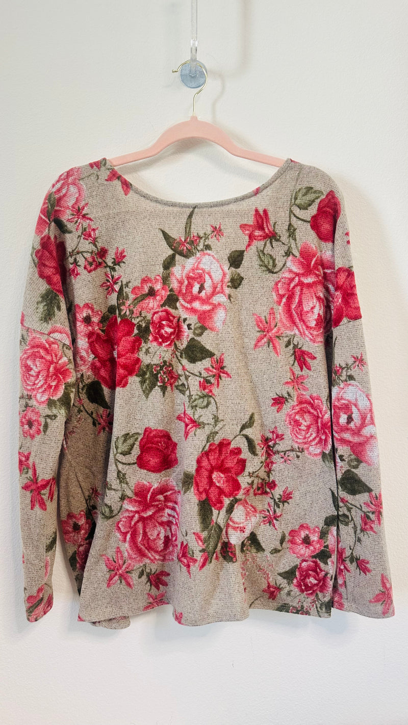 FANTASTIC FAWN ROSE CRISS CROSS BACK TOP