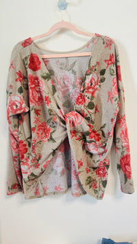 FANTASTIC FAWN ROSE CRISS CROSS BACK TOP